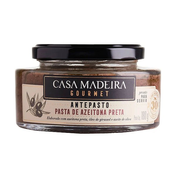 Antepasto de Azeitona Preta Casa Madeira 180g