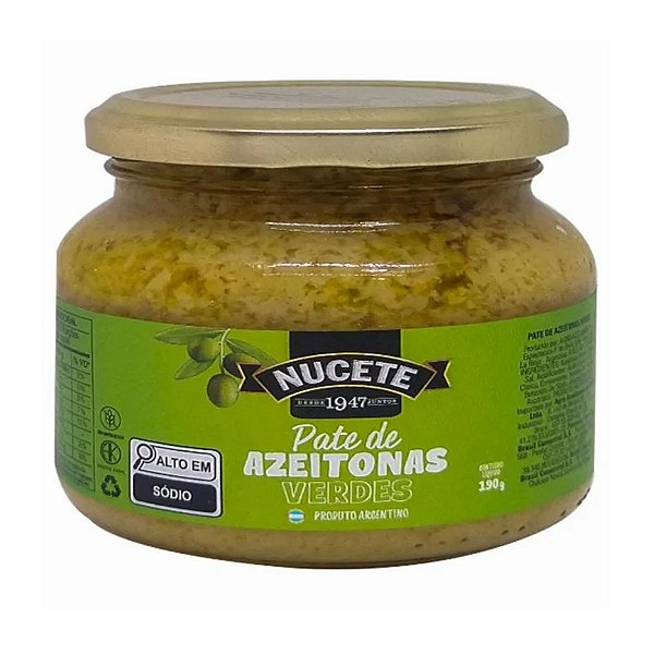 Pate de Azeitonas Verdes Nucete 190g