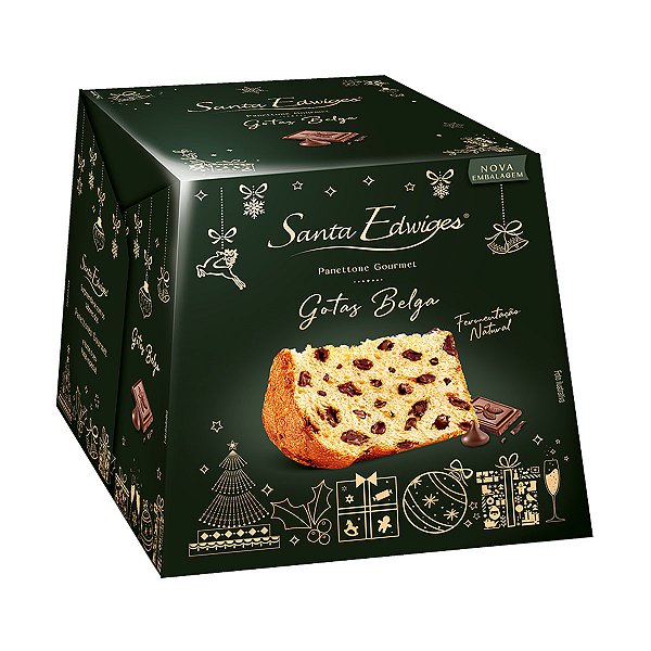 Panettone Gotas de Chocolate Belga Santa Edwiges 400g