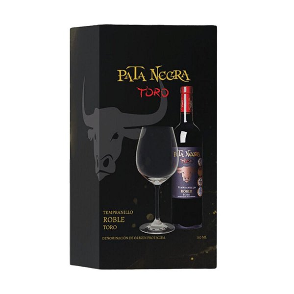 Kit Vinho Tinto Pata Negra Toro Tempranillo 750ml + Taça