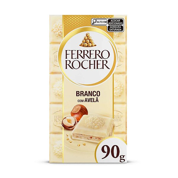 Chocolate Branco com Avelã Ferrero Rocher 90g