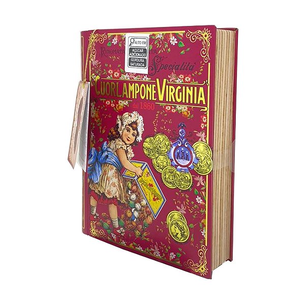 Biscoito de Chocolate com Framboesa Cuorlampone Livro Virginia 110g