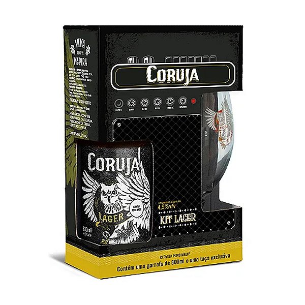 Kit Cerveja Coruja Lager 600ml + 1 Taça
