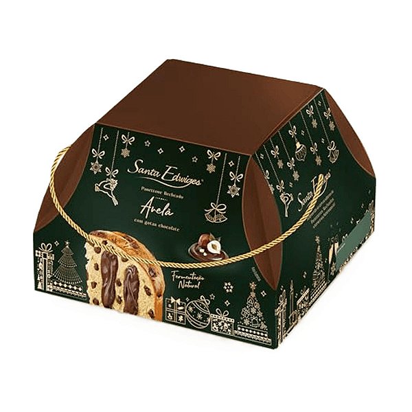 Panettone Gotas de Chocolate com Creme de Avela Santa Edwiges 800g