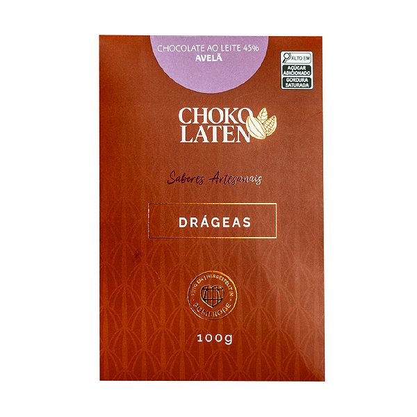 Drageas de Chocolate ao Leite e Avela Chokolaten 100g