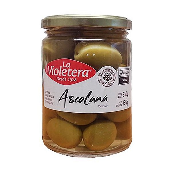 Azeitona Verde com Caroço Ascolana La Violetera 185g