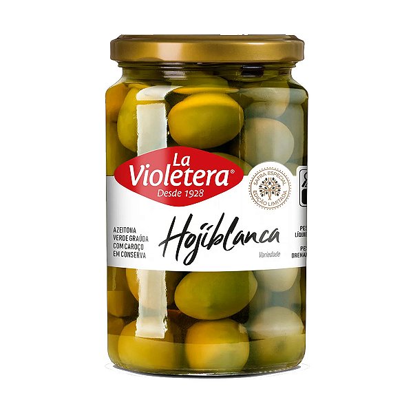 Azeitona Verde com Caroço Hojiblanca La Violetera 185g