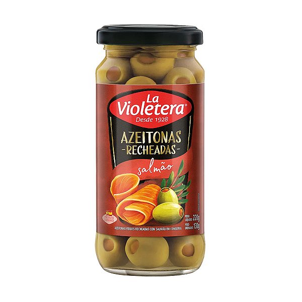 Azeitonas La Violetera Recheada com Salmão 130g