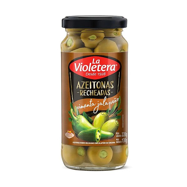 Azeitonas com Jalapeno La Violetera 130g
