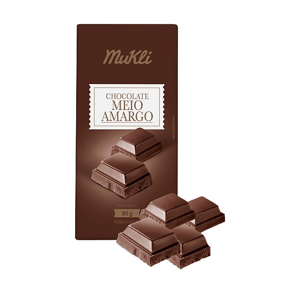 Chocolate Meio Amargo Mukli 80g