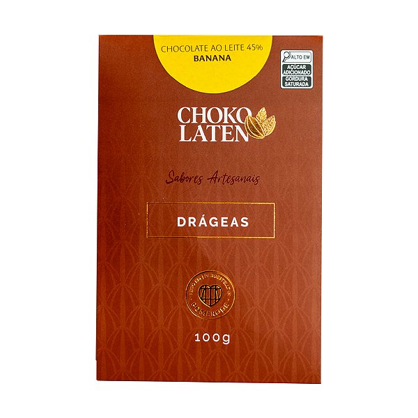 Drageas de Chocolate ao Leite e Banana Chokolaten 100g