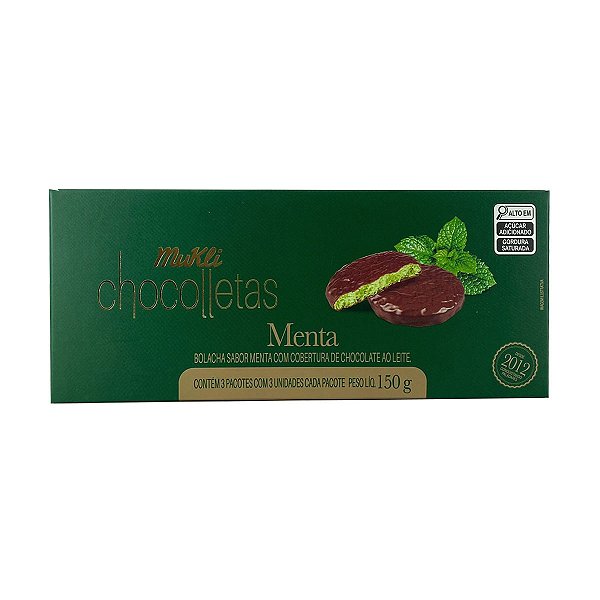 Chocolletas Sabor Menta Mukli 150g