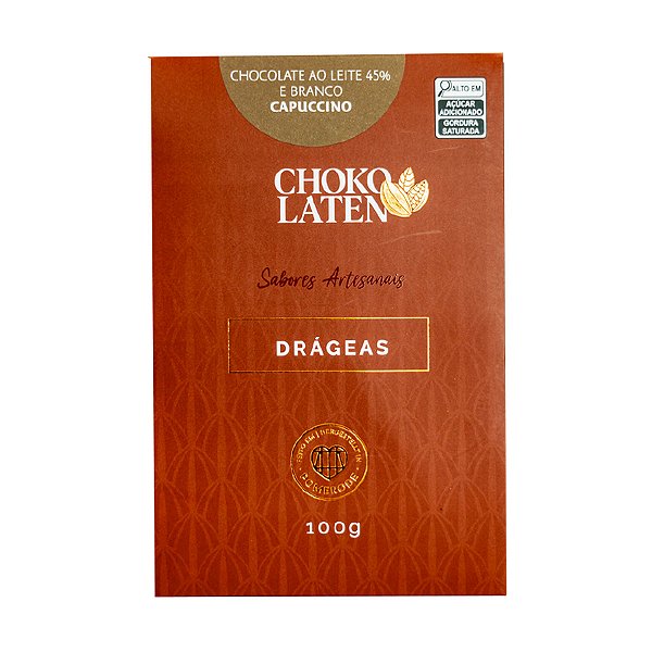 Drageas de Chocolate Misto Sabor Capuccino Chokolaten 100g
