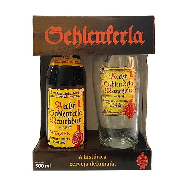 Kit Cerveja Aecht Schlenkerla Rauchbier Marzen 500ml + 1 Copo
