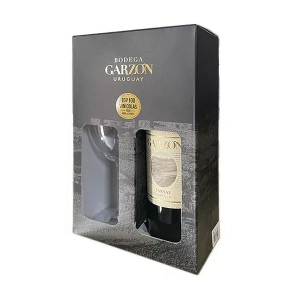 Kit Vinho Garzon Tannat Reserva 750ml + 1 Taça