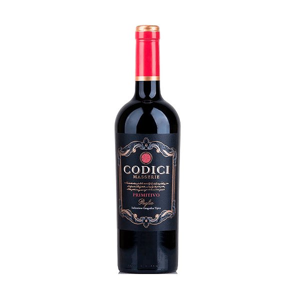 Vinho Tinto Meio Seco Codici Masserie Primitivo Puglia IGT 750ml