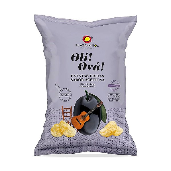 Chips de Batata Oli Ova Sabor Azeitona Plaza del Sol 115g