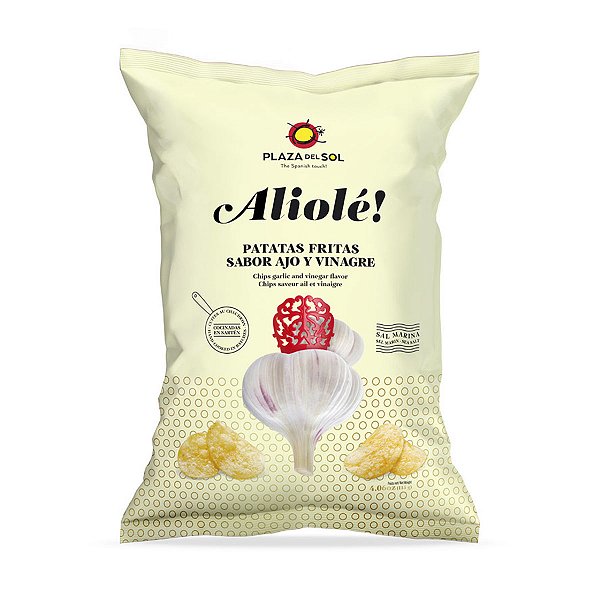 Chips de Batata Aliole Sabor Alho e Vinagre Plaza del Sol 115g