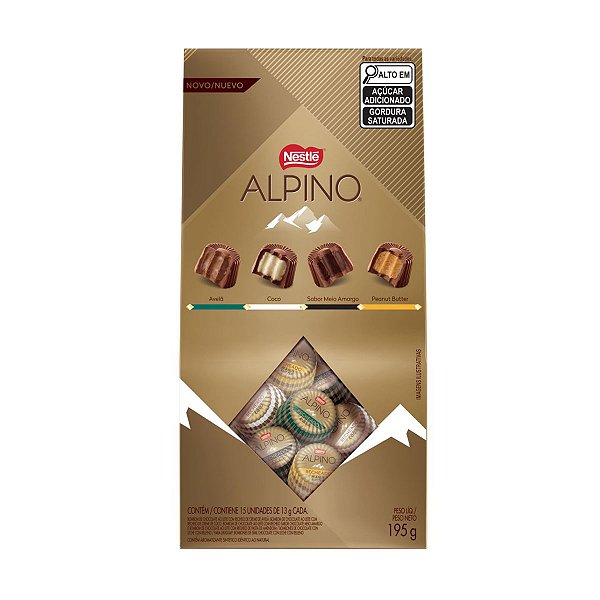 Bombons Recheados Alpino 195g