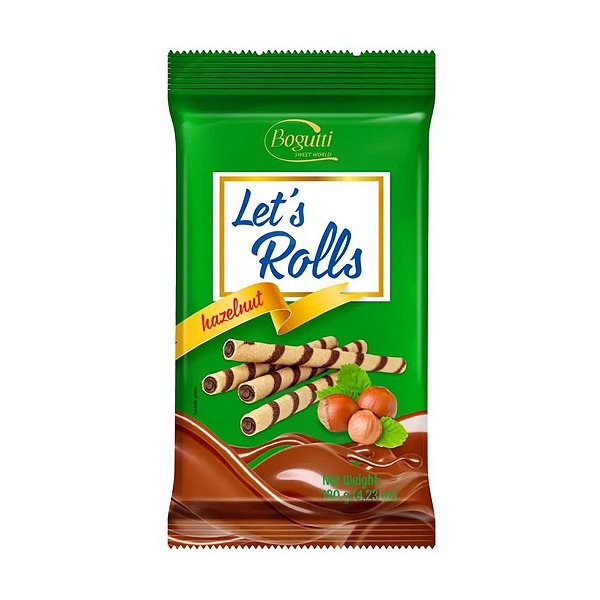 Canudos de Wafer Let's Rolls com Avela Bogutti 120g