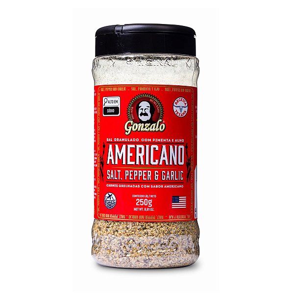 Sal Americano com Pimenta e Alho Gonzalo 250g