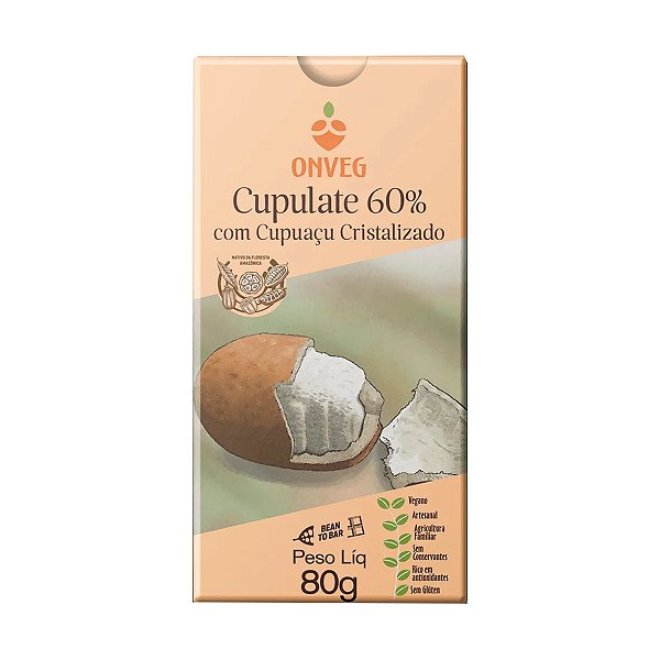 Cupulate Barra com Cupuaçu Cristalizado Onveg 80g