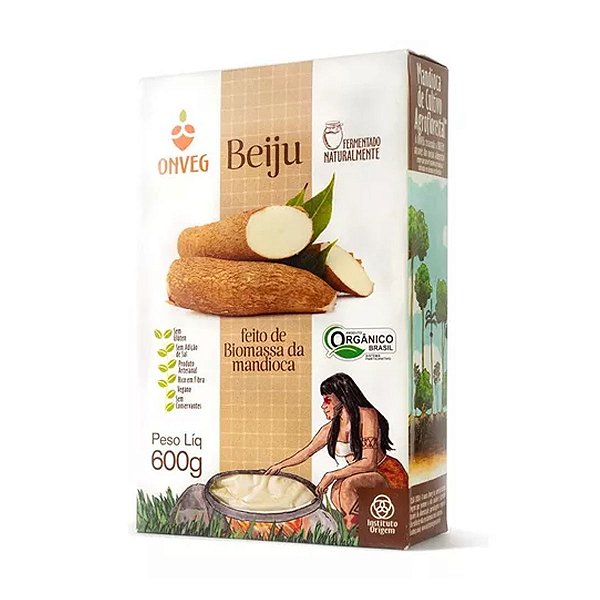 Beiju Tapioca Integral Orgânica Onveg 600g