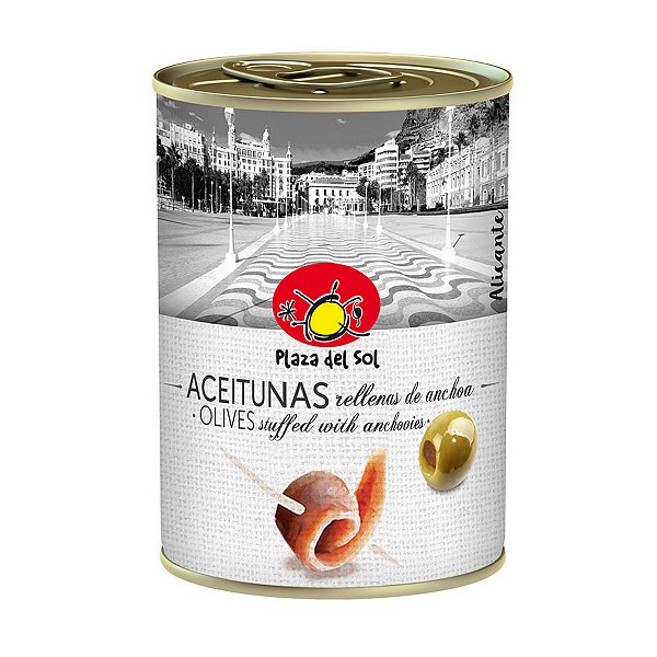 Azeitonas Recheadas com Anchovas Plaza del Sol 120g