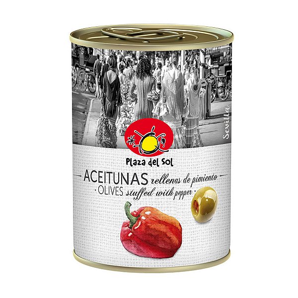 Azeitonas Recheadas com Pimenta Plaza del Sol 120g