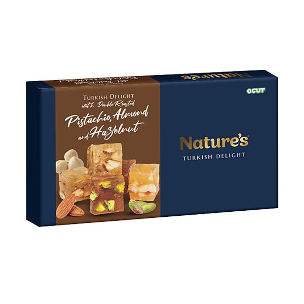 Delicia Turca Sabor Pistache, Avela e Amendoa Ogut Nature's 250g