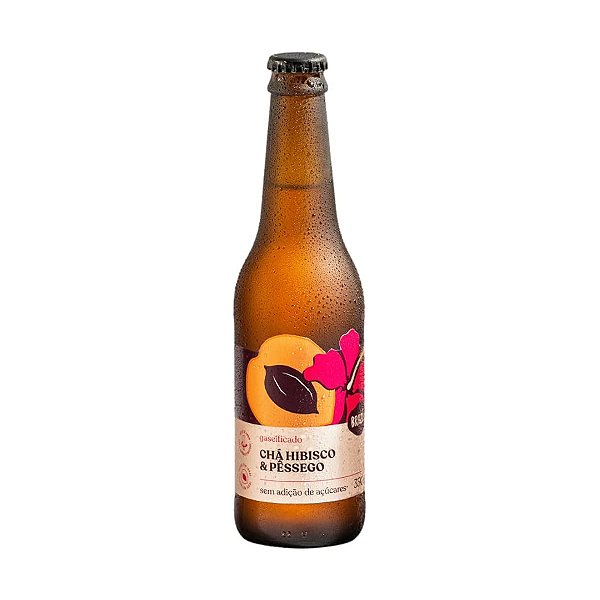 Cha de Hibisco e Pessego com Gas Brazô 350ml