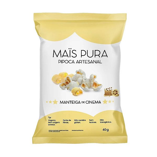 Pipoca Artesanal Mais Pura Manteiga de Cinema 100g