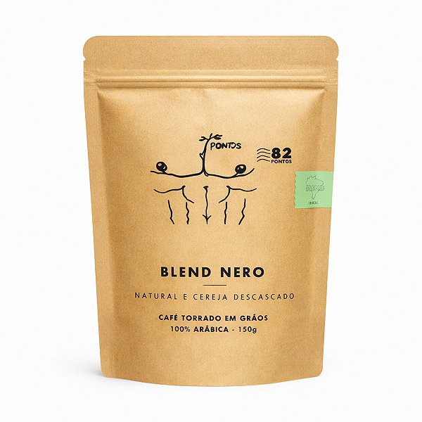 Cafe Especial Torrado em Graos Blend Nero Cerrado Mineiro Lucca 150g