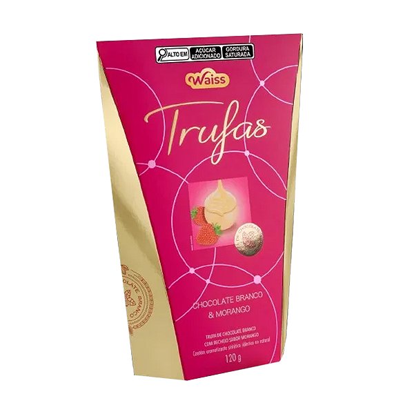Trufas de Chocolate Branco com Morango Waiss 120g