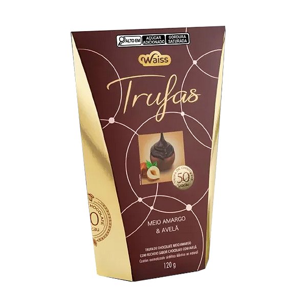 Trufas de Chocolate Meio Amargo com Avela Waiss 120g