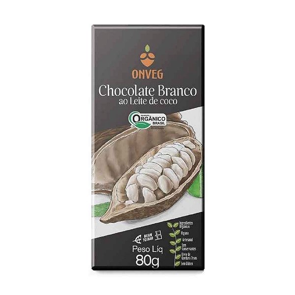 Chocolate Branco ao Leite de Coco Onveg 80g