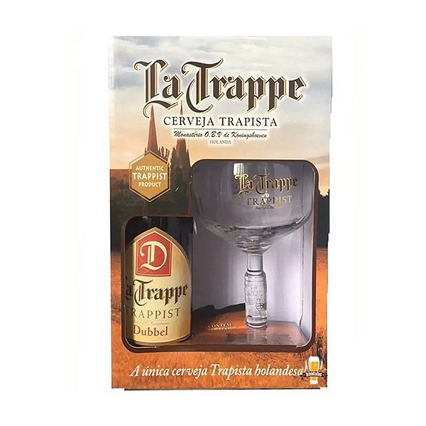 Kit Cerveja La Trappe Dubbel 750 ml + Taça