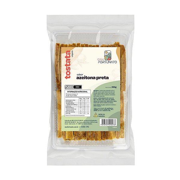 Tostata com Azeitona Preta Casa Fortunato 180g