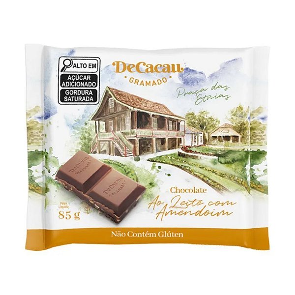 Chocolate ao Leite com Amendoim DeCacau 85g