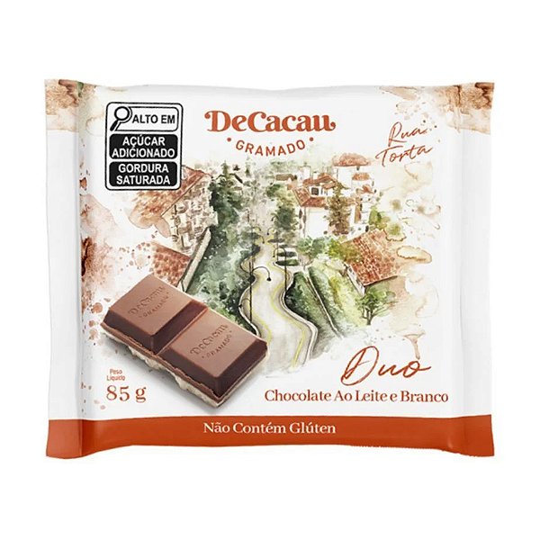 Chocolate Duo ao Leite e Branco DeCacau 85g