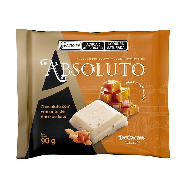 Chocolate Branco com Crocante de Doce de Leite Absoluto DeCacau 90g