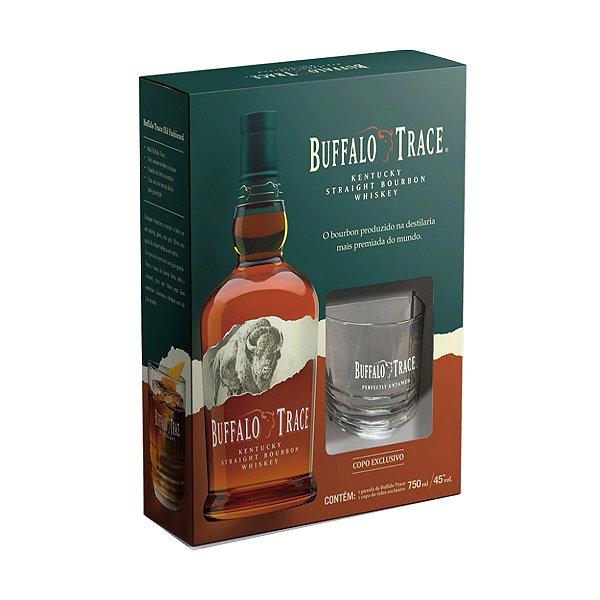 Kit Whisky Buffalo Trace Bourbon 750ml + 1 Copo