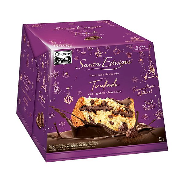 Panettone Trufado com Gotas de Chocolate Santa Edwiges 500g