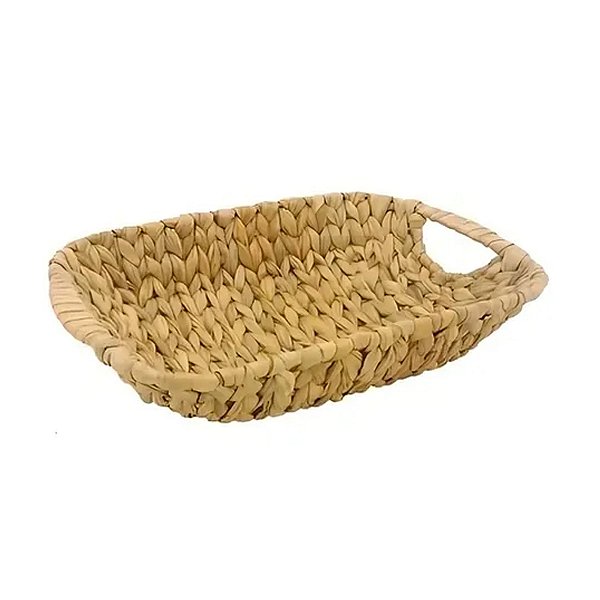 Cesta Retangular Seagrass Natural G 39x29x10cm