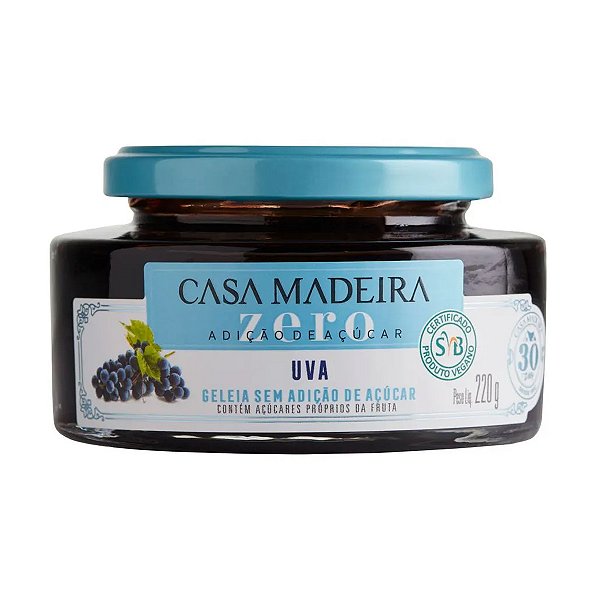 Geleia de Uva Zero Casa Madeira 220g