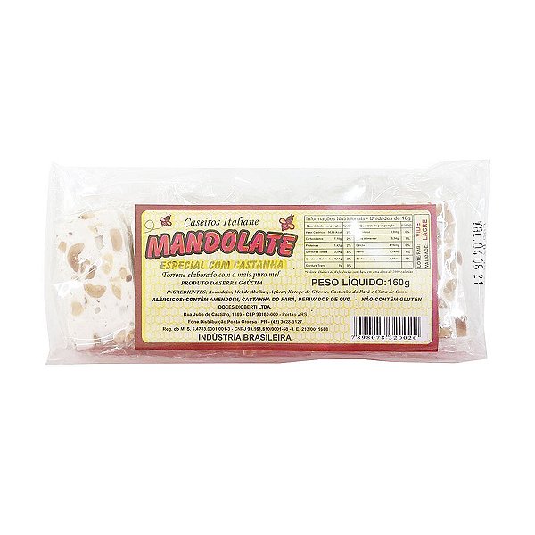 Mandolate com Castanha Caseiros Italiane 160g