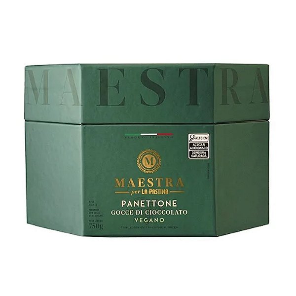 Panettone Italiano La Pastina Gotas de Chocolate Vegano 750g