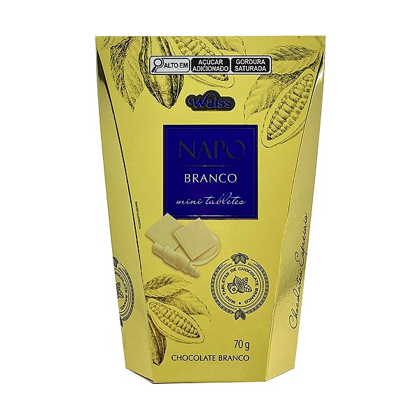 Mini Tabletes de Chocolate Napo Branco Waiss 70g