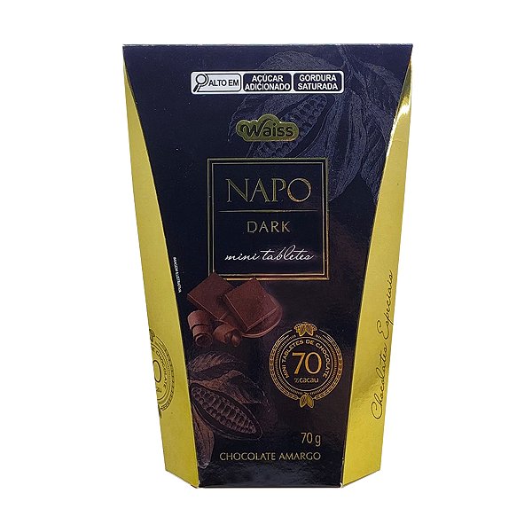 Mini Tabletes de Chocolate Napo Dark Waiss 70g