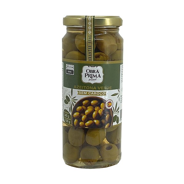 Azeitona Verde sem Caroço Obra Prima 150g